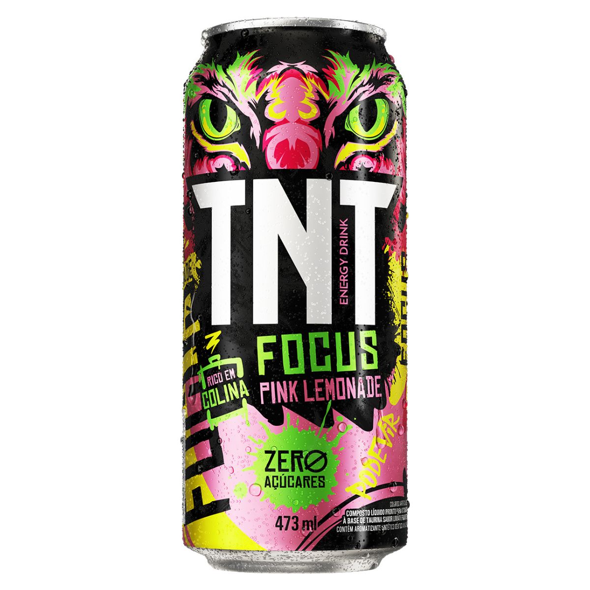 Energético Tnt Focus Pink Lemonade Zero Açúcar Lata 473ml